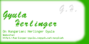 gyula herlinger business card